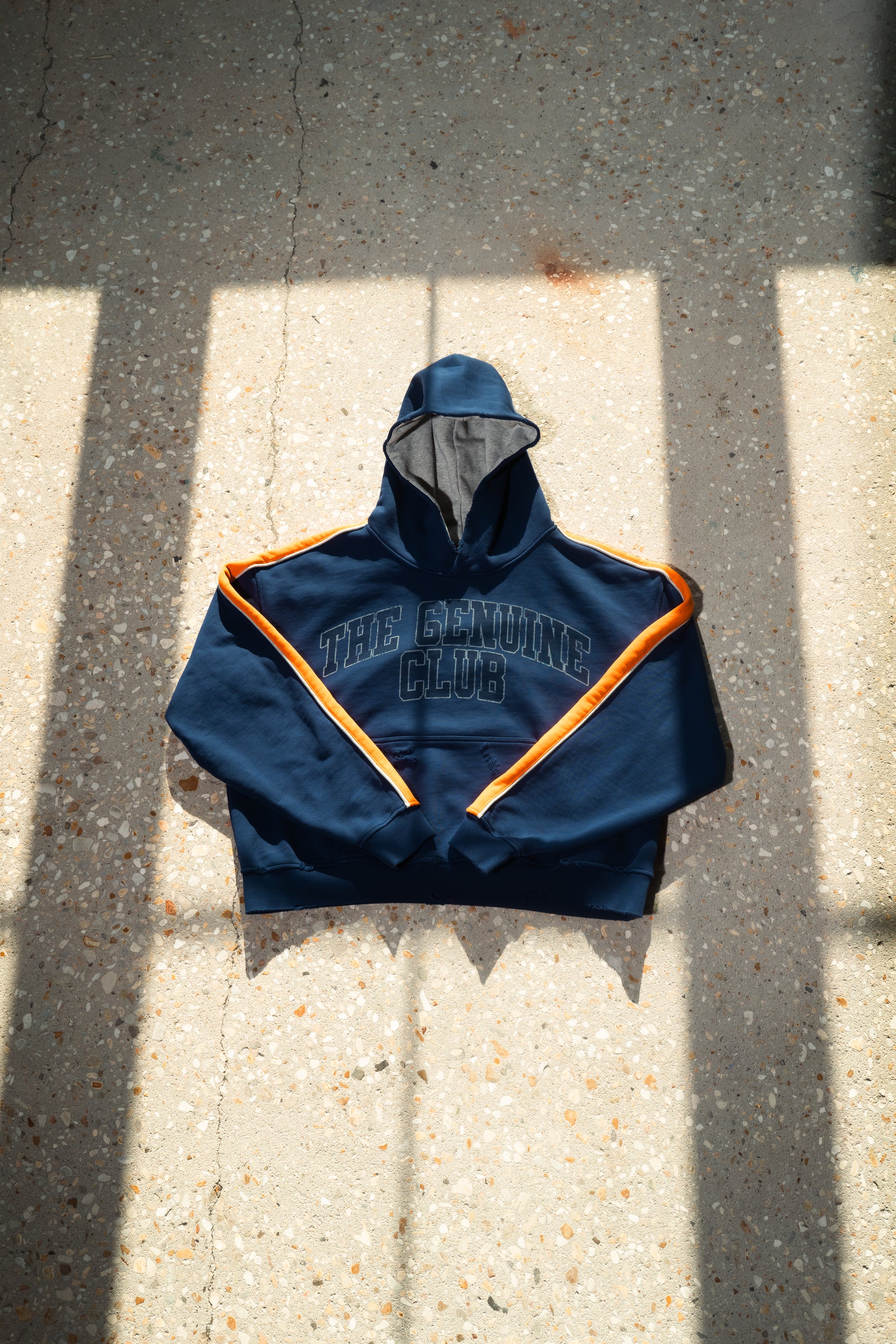 “In 5” distressed hoodie