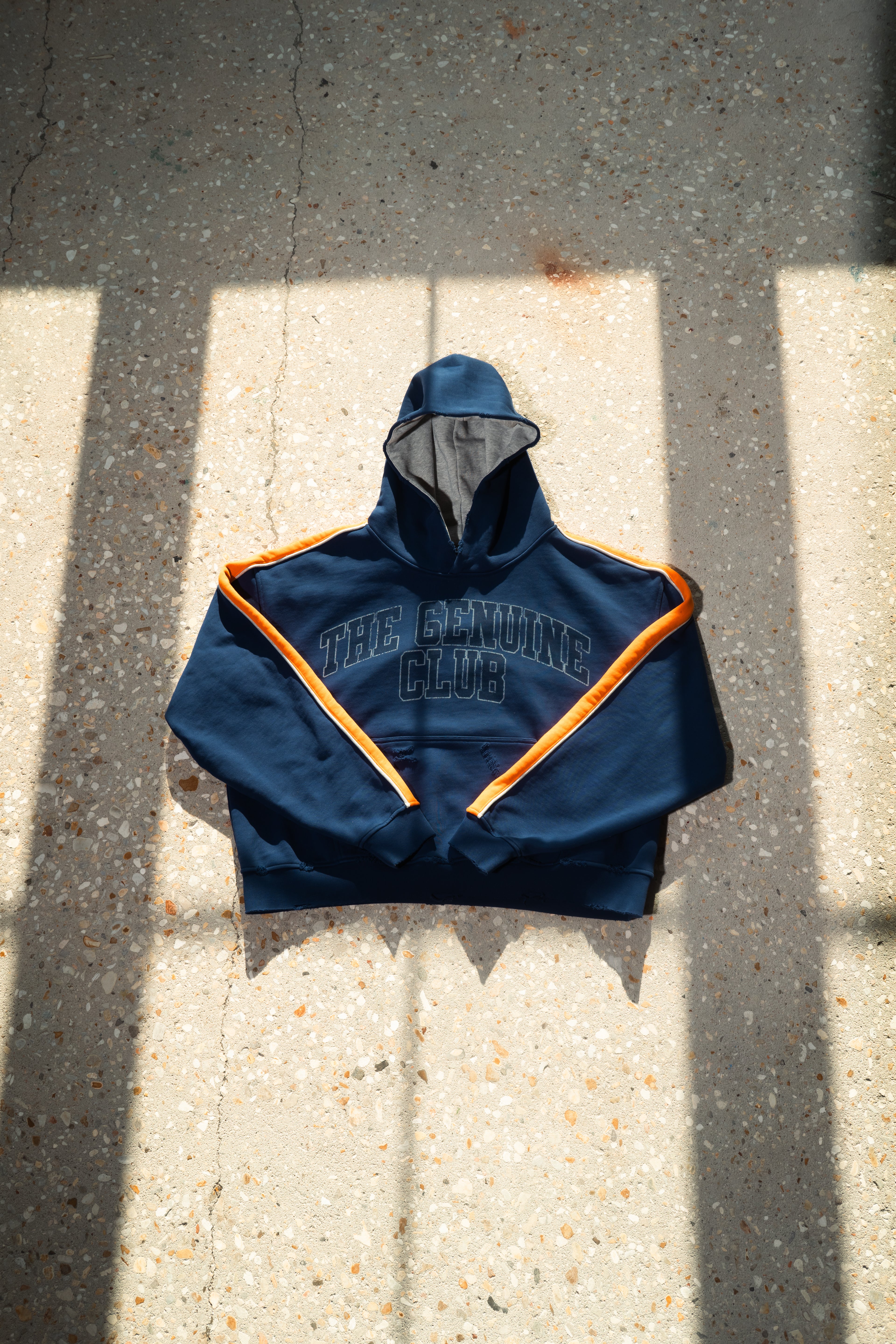 “In 5” distressed hoodie