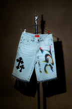 TGC Denim Jorts (premium leather crosses)