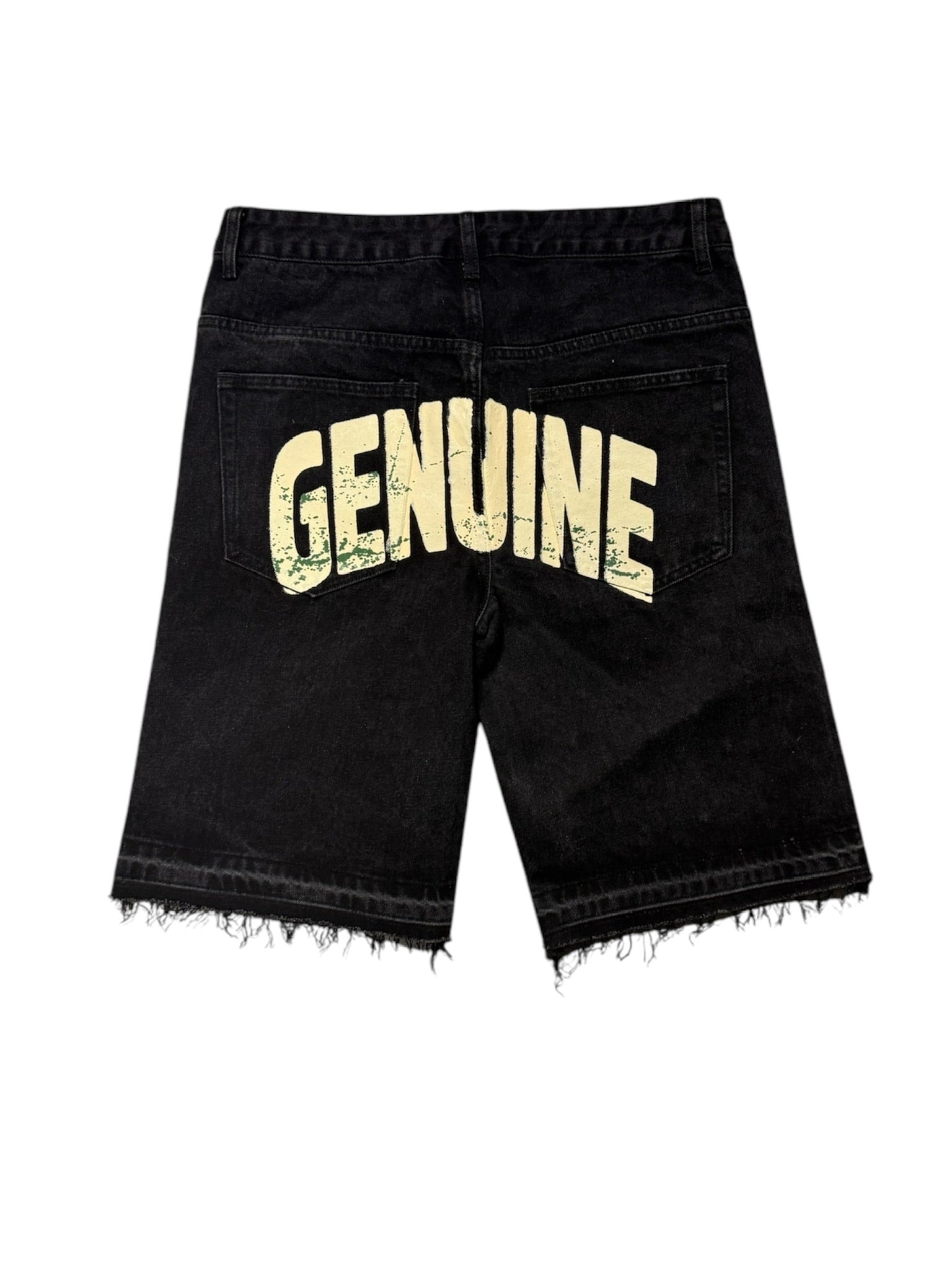 OG Black raw edge denim