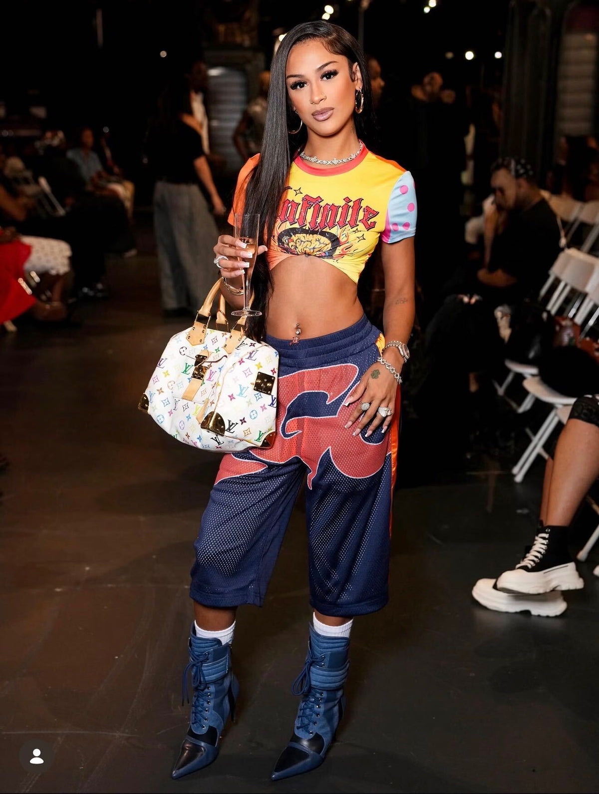 3/4 mesh shorts (blue), view 7